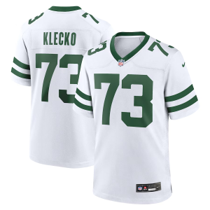 Men's New York Jets #73 Joe Klecko White Throwback Player Stitched Game Jersey - Custom Name