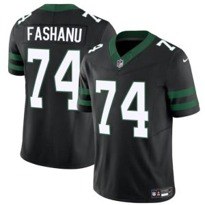 Men's New York Jets #74 Olu Fashanu Black 2024 F.U.S.E Vapor Untouchable Limited Stitched Jersey - Custom Name