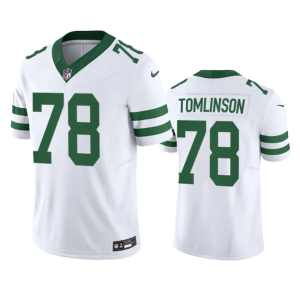 Men's New York Jets #78 Laken Tomlinson White 2023 F.U.S.E. Vapor Limited Throwback Stitched Football Jersey - Custom Name