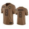 Men's New York Jets #8 Aaron Rodgers 2023 Brown Salute To Service Limited Stitched Football Jersey - Custom Name