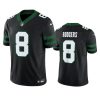 Men's New York Jets #8 Aaron Rodgers Black 2024 F.U.S.E. Vapor Limited Stitched Jersey - Custom Name