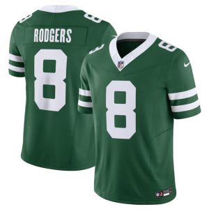 Men's New York Jets #8 Aaron Rodgers Green 2024 F.U.S.E. Vapor Limited Stitched Jersey - Custom Name
