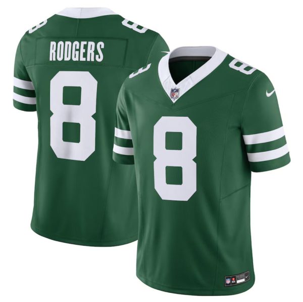 Men's New York Jets #8 Aaron Rodgers Green 2024 F.U.S.E. Vapor Limited Stitched Jersey - Custom Name