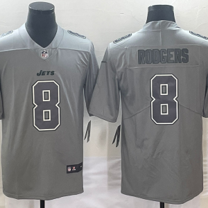 Men's New York Jets #8 Aaron Rodgers Grey Vapor Untouchable Limited Stitched Jersey - Custom Name