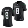 Men's New York Jets #8 Elijah Moore 2021 Black NFL Vapor Untouchable Limited Stitched Jersey - Custom Name