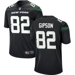 Men's New York Jets #82 Xavier Gipson Black Stitched Jersey - Custom Name