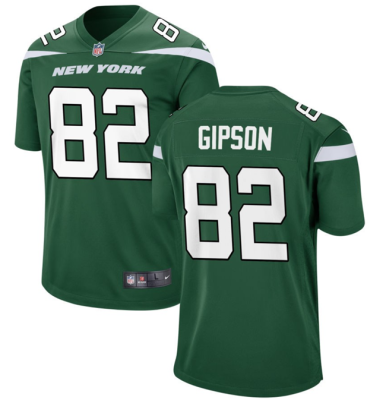 Men's New York Jets #82 Xavier Gipson Green Stitched Jersey - Custom Name