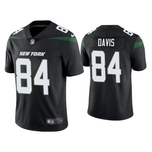 Men's New York Jets #84 Corey Davis 2021 Black Vapor Untouchable Limited Stitched Jersey - Custom Name