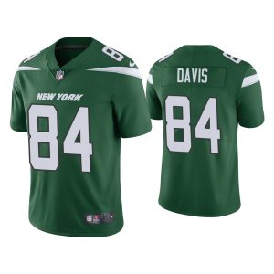 Men's New York Jets #84 Corey Davis 2021 Green Vapor Untouchable Limited Stitched Jersey - Custom Name