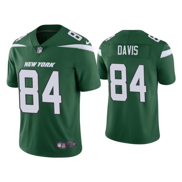 Men's New York Jets #84 Corey Davis 2021 Green Vapor Untouchable Limited Stitched Jersey - Custom Name