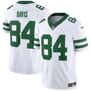 Men's New York Jets #84 Corey Davis White 2023 F.U.S.E. Vapor Limited Throwback Stitched Football Jersey - Custom Name