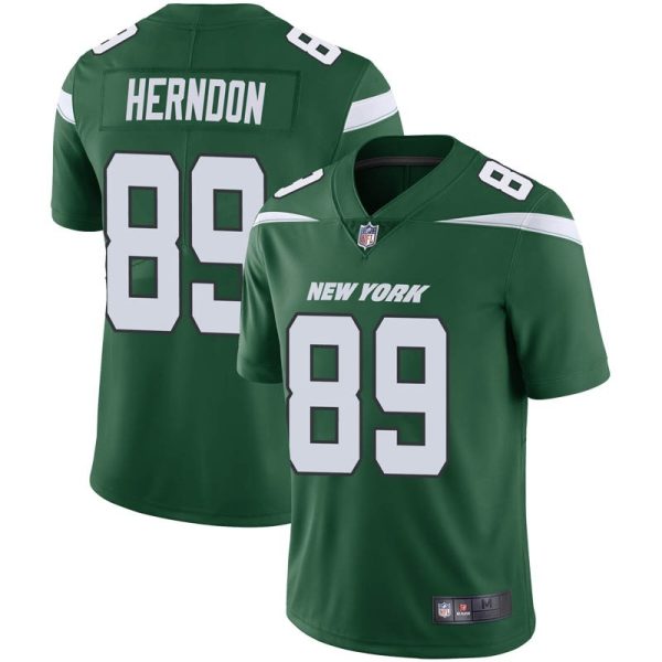 Men's New York Jets #89 Chris Herndon Green Vapor Untouchable Limited Stitched Jersey - Custom Name