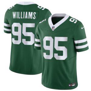 Men's New York Jets #95 Garrett Wilson Green 2024 F.U.S.E. Vapor Limited Stitched Jersey - Custom Name