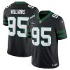 Men's New York Jets #95 Quinnen Williams Black 2024 F.U.S.E. With 2-Star C Patch Vapor Limited Stitched Jersey - Custom Name