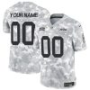 Men's New York Jets Active Player Custom 2024 F.U.S.E Arctic Camo Salute to Service Limited Stitched Football Jersey - Custom Name