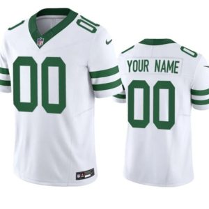 Men's New York Jets Active Player Custom White F.U.S.E. Throwback Vapor Untouchable Limited Stitched Football Jersey - Custom Name