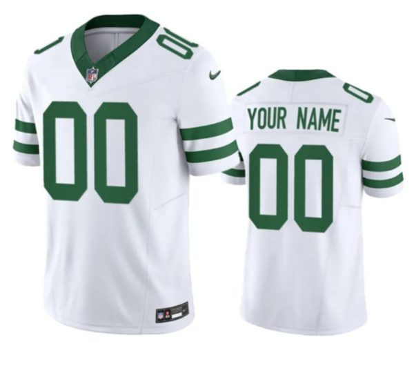 Men's New York Jets Active Player Custom White F.U.S.E. Throwback Vapor Untouchable Limited Stitched Football Jersey - Custom Name