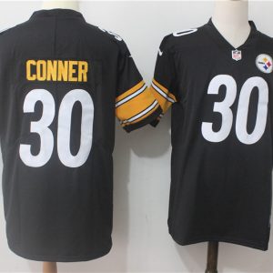 Men's Nike Pittsburgh Steelers #30 James Conner Black Team Color Stitched NFL Vapor Untouchable Limited Jersey - Custom Name