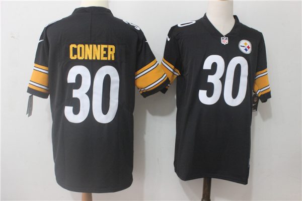 Men's Nike Pittsburgh Steelers #30 James Conner Black Team Color Stitched NFL Vapor Untouchable Limited Jersey - Custom Name
