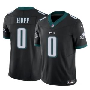 Men's Philadelphia Eagles #0 Bryce Huff Black 2024 F.U.S.E Vapor Untouchable Limited Stitched Football Jersey - Custom Name