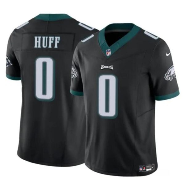 Men's Philadelphia Eagles #0 Bryce Huff Black 2024 F.U.S.E Vapor Untouchable Limited Stitched Football Jersey - Custom Name