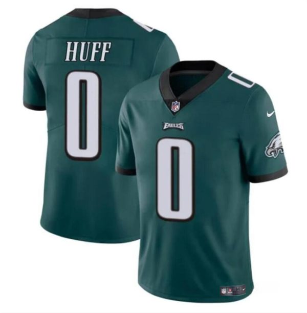 Men's Philadelphia Eagles #0 Bryce Huff Green Vapor Untouchable Limited Stitched Football Jersey - Custom Name