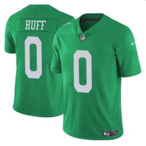 Men's Philadelphia Eagles #0 Bryce Huff Green Vapor Untouchable Throwback Limited Stitched Football Jersey - Custom Name