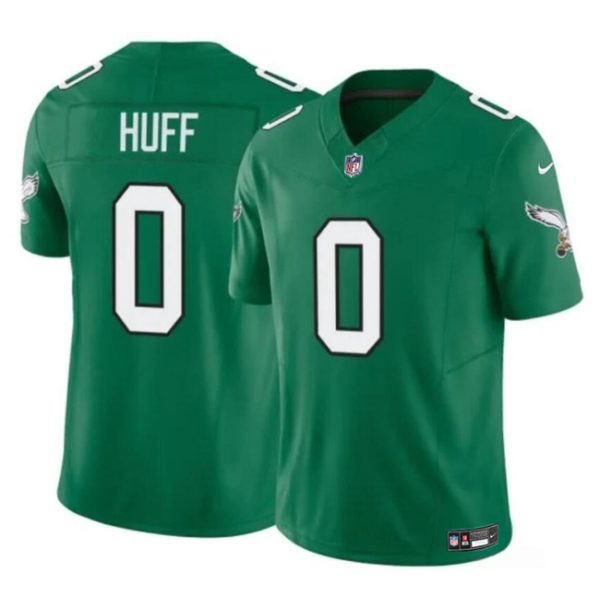 Men's Philadelphia Eagles #0 Bryce Huff Kelly Green 2024 F.U.S.E Vapor Untouchable Limited Stitched Football Jersey - Custom Name