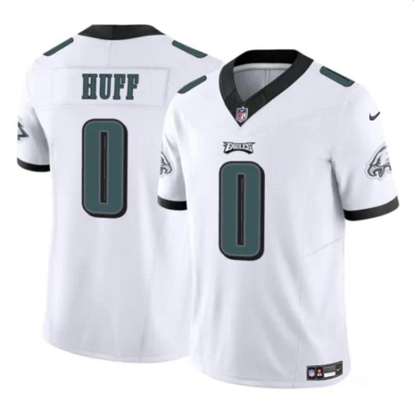 Men's Philadelphia Eagles #0 Bryce Huff White 2024 F.U.S.E Vapor Untouchable Limited Stitched Football Jersey - Custom Name