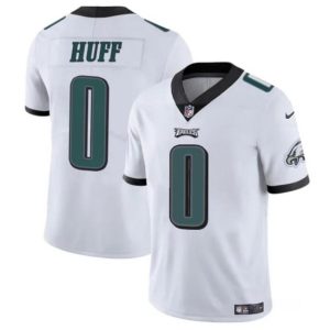 Men's Philadelphia Eagles #0 Bryce Huff White Vapor Untouchable Limited Stitched Football Jersey - Custom Name