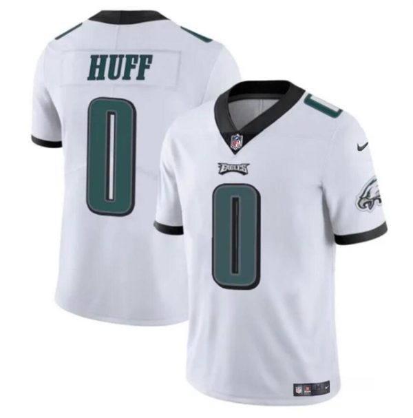 Men's Philadelphia Eagles #0 Bryce Huff White Vapor Untouchable Limited Stitched Football Jersey - Custom Name