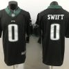 Men's Philadelphia Eagles #0 D'Andre Swift Black 2023 Draft Vapor Limited Stitched Football Jersey - Custom Name