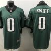 Men's Philadelphia Eagles #0 D'Andre Swift Green 2023 Draft Vapor Limited Stitched Football Jersey - Custom Name