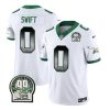 Men's Philadelphia Eagles #0 D'Andre Swift White 2023 F.U.S.E. Throwback Vapor Untouchable Limited Stitched Football Jersey - Custom Name