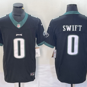 Men's Philadelphia Eagles #0 D'Andre Swift White 2023 F.U.S.E. Vapor Untouchable Limited Stitched Football Jersey - Custom Name