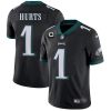 Men's Philadelphia Eagles #1 Jalen Hurts 2022 Black With 2-star C Patch Vapor Untouchable Limited Stitched Jersey - Custom Name