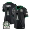 Men's Philadelphia Eagles #1 Jalen Hurts Black 2023 F.U.S.E. With 3-star C Patch Throwback Vapor Untouchable Limited Stitched Football Jersey - Custom Name