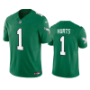 Men's Philadelphia Eagles #1 Jalen Hurts Green 2023 F.U.S.E. Vapor Untouchable Stitched Football Jersey1 - Custom Name