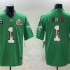 Men's Philadelphia Eagles #1 Jalen Hurts Green Mexico 2025 Super Bowl LIX Patch And 3-star C Patch Vapor Untouchable Limited Stitched Football Jersey - Custom Name