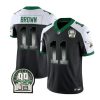 Men's Philadelphia Eagles #11 A. J. Brown Black 2023 F.U.S.E. Throwback Vapor Untouchable Limited Stitched Football Jersey - Custom Name