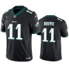 Men's Philadelphia Eagles #11 A. J. Brown Black 2023 F.U.S.E. With 4-Star C Patch Vapor Untouchable Limited Stitched Football Jersey - Custom Name