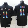 Men's Philadelphia Eagles #11 A. J. Brown Black Crucial Catch Limited Stitched Jersey - Custom Name