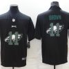 Men's Philadelphia Eagles #11 A. J. Brown Black Shadow Logo Limited Stitched Jersey - Custom Name