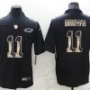 Men's Philadelphia Eagles #11 A. J. Brown Black Statue of Liberty Limited Stitched Jersey - Custom Name