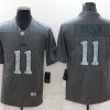 Men's Philadelphia Eagles #11 A. J. Brown Gray Fashion Static Limited Stitched Jersey - Custom Name