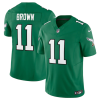 Men's Philadelphia Eagles #11 A. J. Brown Green 2023 F.U.S.E. Vapor Untouchable Stitched Football Jersey - Custom Name