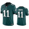 Men's Philadelphia Eagles #11 A. J. Brown Green 2023 F.U.S.E. With 1-Star C Patch Vapor Untouchable Limited Stitched Football Jersey - Custom Name