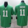 Men's Philadelphia Eagles #11 A. J. Brown Green Vapor Untouchable Limited Stitched Jersey1 - Custom Name