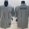Men's Philadelphia Eagles #11 A.J. Brown Gray Atmosphere Fashion Stitched Jersey - Custom Name