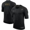 Men's Philadelphia Eagles #11 Carson Wentz Black NFL 2020 Salute To Service Limited Stitched Jersey - Custom Name